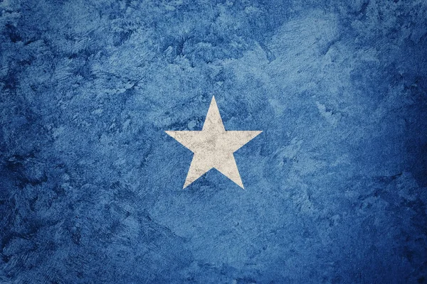 Grunge-Flagge Somalias. Somalia Flagge mit Grunge-Textur. — Stockfoto