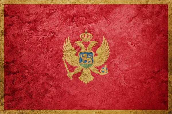 Flaga Czarnogóry grunge. Flaga Czarnogóry z grunge tekstur. — Zdjęcie stockowe