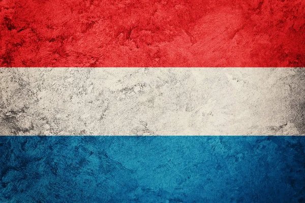 Grunge Luxemburg vlag. Luxemburg vlag met grunge textuur. — Stockfoto