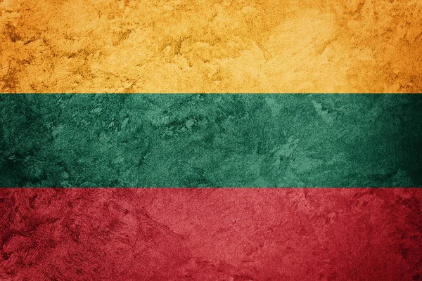 Grunge Litvanya bayrağı. Doku ile Litvanya bayrağı. — Stok fotoğraf