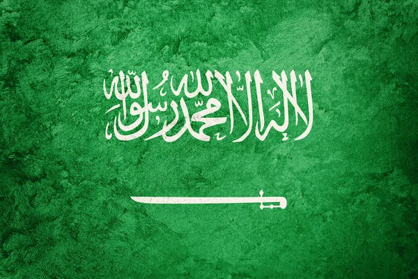 Grunge saudi arabia flag. saudi arabia flag mit grunge textur. — Stockfoto