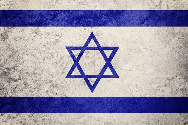 Grunge İsrail bayrağı. İsrail bayrağı ile doku. — Stok fotoğraf