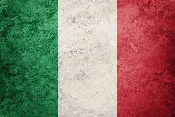 Grunge 意大利国旗。意大利国旗与 grunge 纹理. — 图库照片