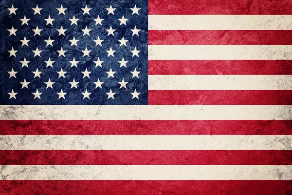 Grunge USA flagga. Amerikansk flagga med grunge struktur. — Stockfoto