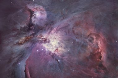 The Orion Nebula Messier 42 diffuse nebula  in constellation Orion.  clipart