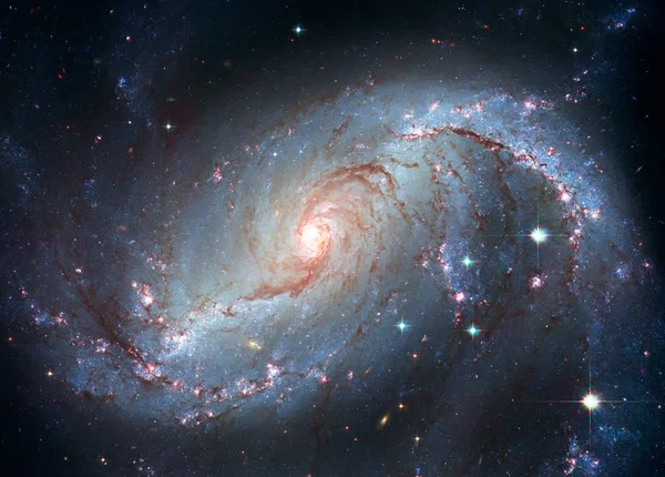 Berçário estelar NGC 1672. Galáxia espiral na constelação de Dorado — Fotografia de Stock