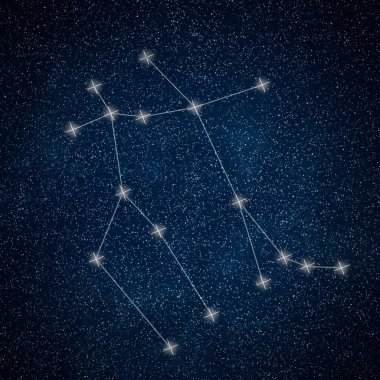 Gemini takımyıldızı. Zodyak işareti Gemini takımyıldızı Gal hatları