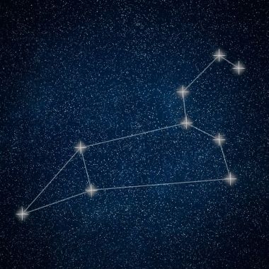 Aslan takımyıldızı. Zodyak işareti Aslan takımyıldızı satırları Galaxy ba