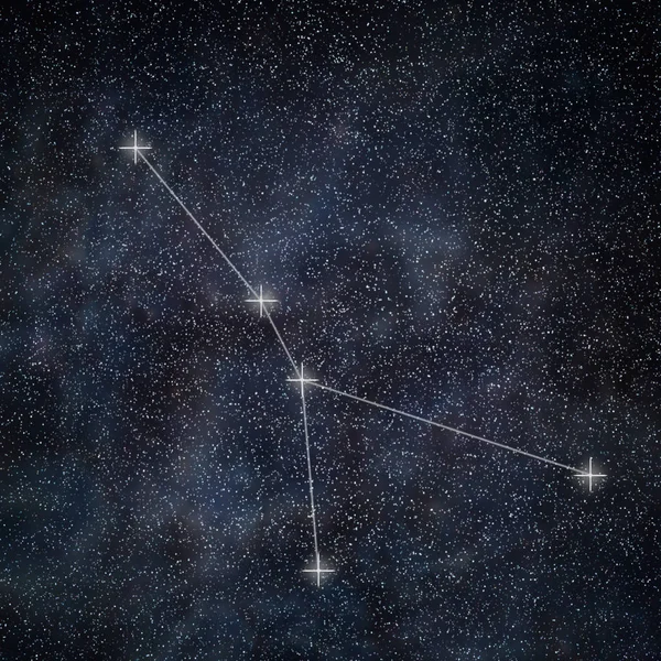 Constelação de Câncer. Signo do zodíaco Linhas de constelação de câncer Gal — Fotografia de Stock