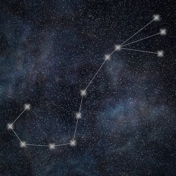 Constelação de Escorpião. Signo do zodíaco Linhas de constelação de escorpião G — Fotografia de Stock