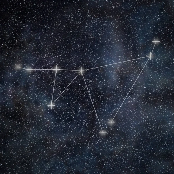 Costellazione del Capricorno. Segno zodiacale Costellazione del Capricorno lin — Foto Stock