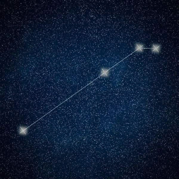Costellazione dell'Ariete. Segno zodiacale Ariete linee di costellazione Galax — Foto Stock