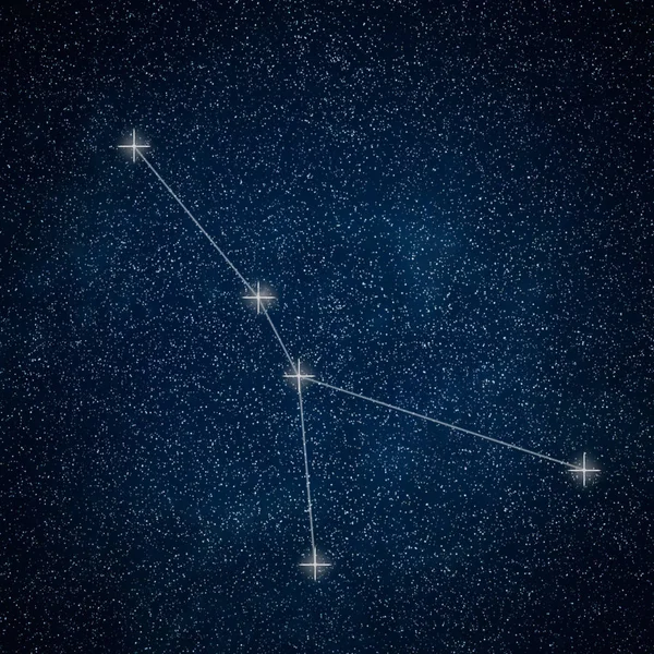 Krebskonstellation. Sternzeichen Krebs Sternbildlinien gal — Stockfoto