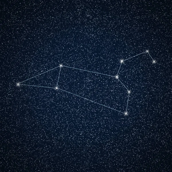 Constellation du Lion dans le ciel nocturne — Photo