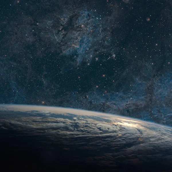 Aarde en Melkweg. Nacht Sky Space — Stockfoto