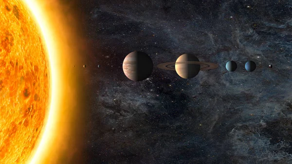 太陽系だ。NASAによって提供されたこの画像の要素 — ストック写真