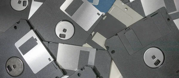 Disques disquettes stockage de données informatiques magnétiques . — Photo