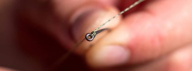 Adam el balıkçılık kanca bağlama. Teçhizat bağla. Kd teçhizat kravat 