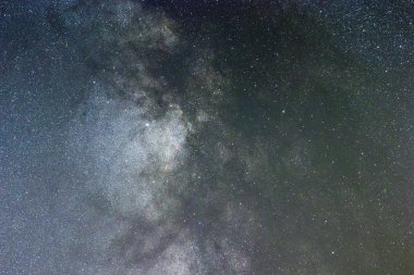 Samanyolu galaksi uzun pozlama yakın çekim.