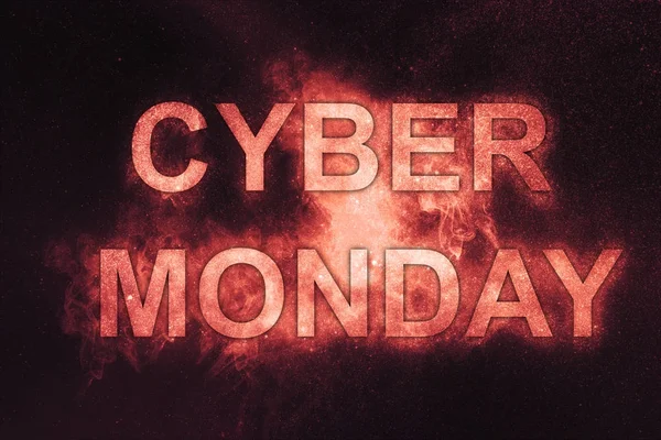 Cyber Monday Poster. Holiday online shopping concept. — Stock Photo, Image