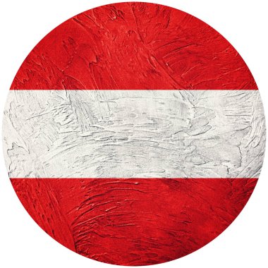 Grunge Avusturya bayrağı. Avusturya düğmesini bayrak Isolated beyaz backg