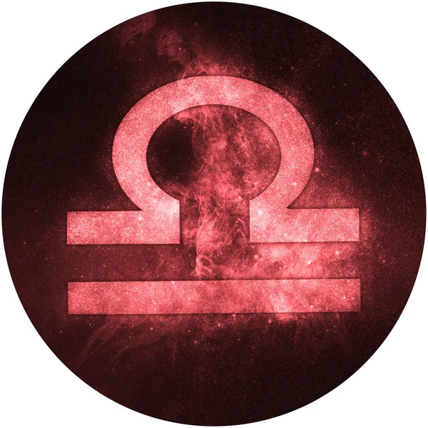 Terazi burcu işareti beyaz arkaplanda izole