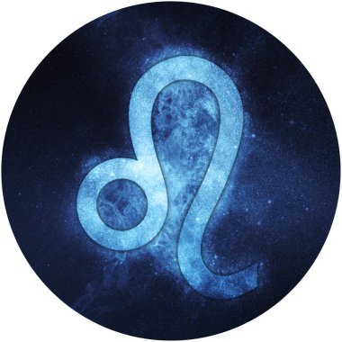 Leo Zodiac işareti beyaz arkaplanda izole