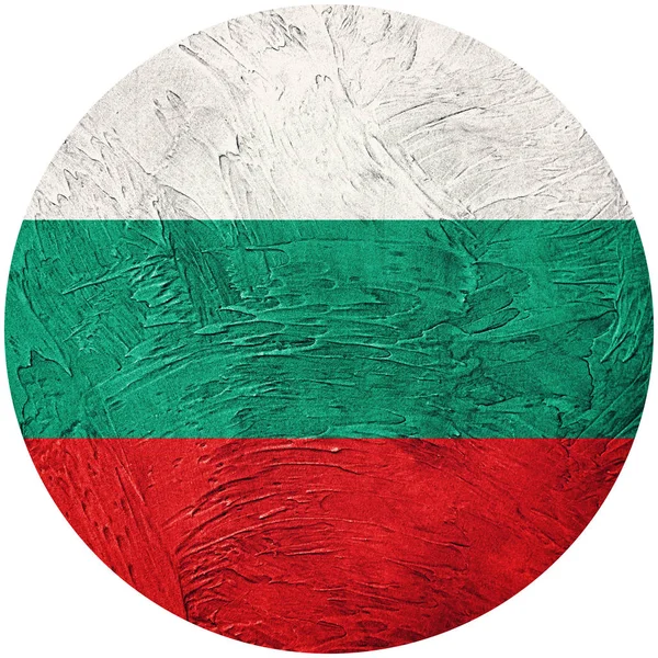 Grunge Bulgaristan bayrağı. Bulgar düğmesini bayrağı Isolated beyaz ba — Stok fotoğraf