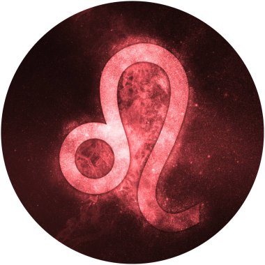Leo Zodiac işareti beyaz arkaplanda izole