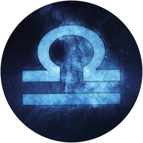 Terazi burcu işareti beyaz arkaplanda izole