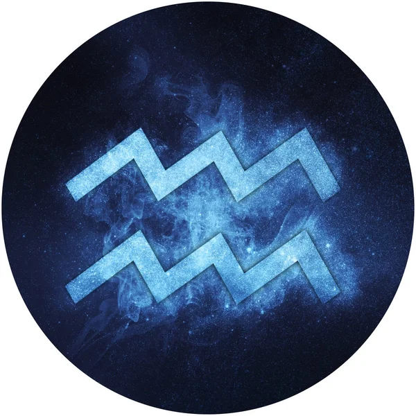 Kova burcu işareti beyaz arkaplanda izole