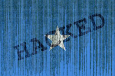 Veri kesmek Somali bayrağı. Somali bayrağı ile ikili şifre.