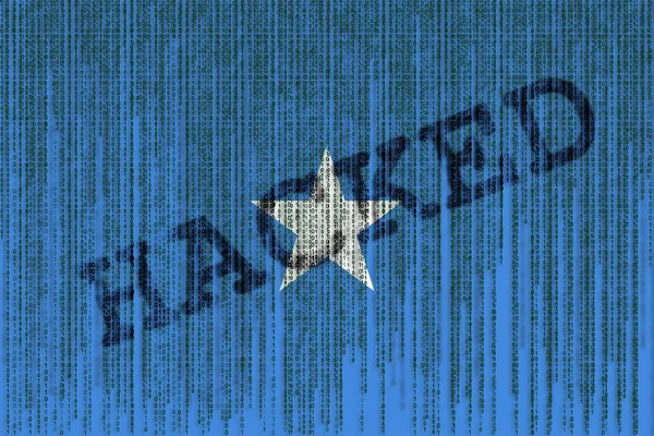 Veri kesmek Somali bayrağı. Somali bayrağı ile ikili şifre.