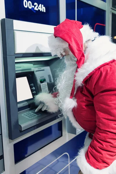 Santa Claus Bankomat — Zdjęcie stockowe