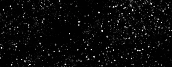 Bandeira da tempestade de neve. Textura de tempestade de neve abstrata. Queda de neve fundo preto — Fotografia de Stock