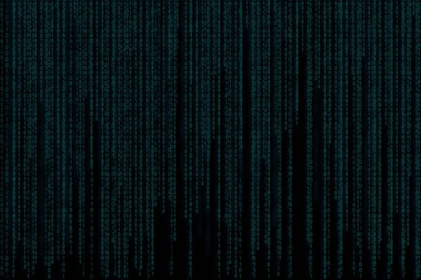 Banner de código binário. Dados e tecnologia, descriptografia e criptografia — Fotografia de Stock