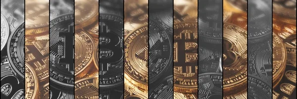 Cryptocurrency kavramı Finans ve teknoloji kavramı. Bitcoin, 