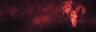 Koç burcu. Koç Astroloji işareti. Şablon metin Oda.