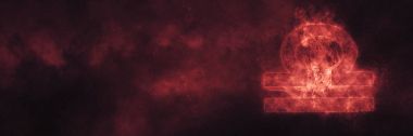 Terazi Burcu. Terazi Astroloji işareti. Şablon metin Oda.
