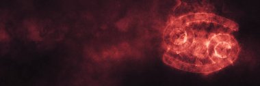 Kanser burç. Kanser Astroloji işareti. Şablon metin Oda.