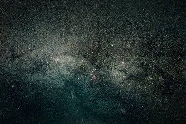 Samanyolu galaksi arka plan yakın çekim, Samanyolunun. Uzun pozlama fotoğraf.