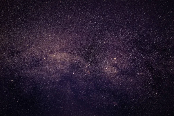 Milky Way Galaxy bakgrund närbild av Milky långt. Lång exponering fotografi. — Stockfoto