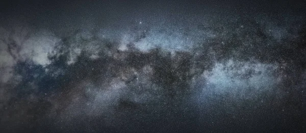 Milky Way Galaxy bakgrund närbild av Milky långt. Lång exponering fotografi. — Stockfoto