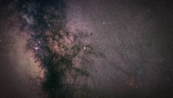Via Láctea Galaxy fundo Close-up de Via Láctea. Fotografia de exposição longa . — Fotografia de Stock