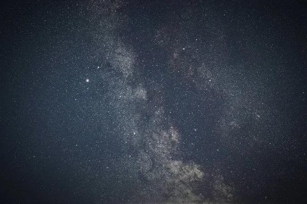 Droga Mleczna galaktyki tło zbliżenie z mlecznej drodze. Długa ekspozycja fotografii. — Zdjęcie stockowe