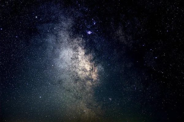 Milchstraße Galaxie Hintergrund Nahaufnahme Der Milchstraße Langzeitbelichtungsfoto — Stockfoto