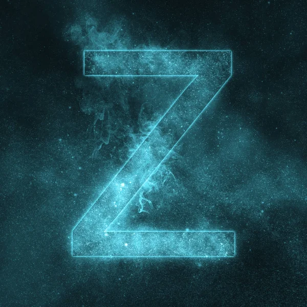 Letter Z alphabet symbol. Space Letter, Night Sky Letter. — Stock Photo, Image