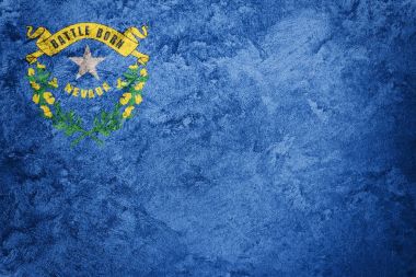 Grunge Nevada Devlet bayrağı. Nevada bayrak arka plan doku.