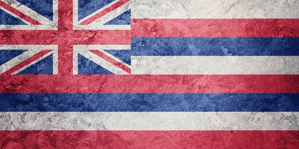 Bandeira do Estado do Havai Grunge. Havaí bandeira fundo grunge textura . — Fotografia de Stock