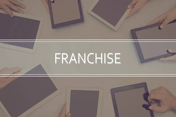 FRANCHISE CONCEPT Concept d'entreprise . — Photo